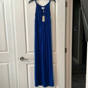 NWT Royal Blue Max Studio Specialty Products Maxi Dress Sz XS Perfect for Spring